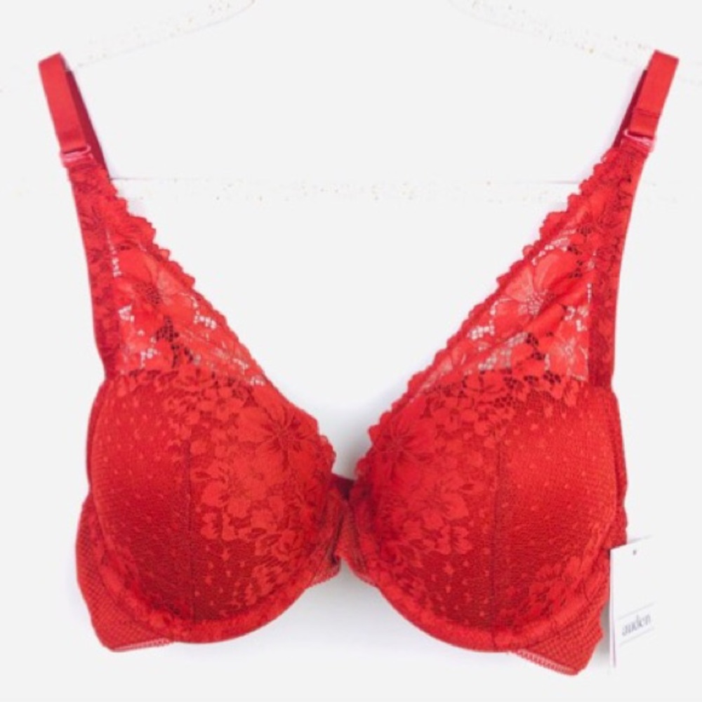 Women's Lace Underwire Bra - Red - Picture 2 of 11